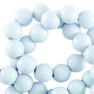Acrylic beads 8mm round Shiny Empty sky blue